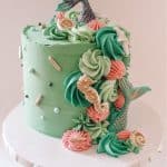 gâteau vert de sirènes