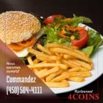 commandez hamburger frite