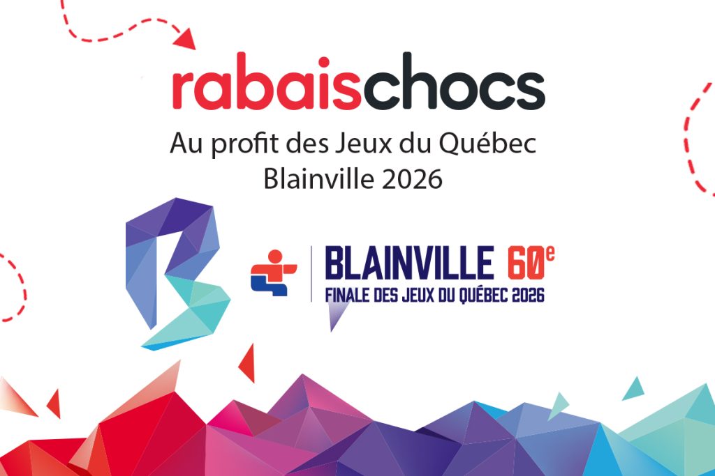 Visuel de la collaboration entre rabaischocs et les Jeux du Québec Blainville 2026