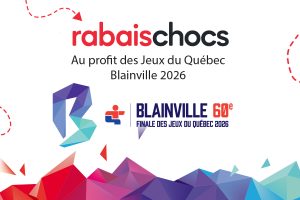 Visuel de la collaboration entre rabaischocs et les Jeux du Québec Blainville 2026