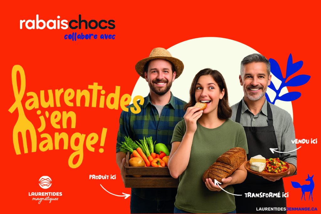 Visuel de la campagne Laurentides j'en mange 2025