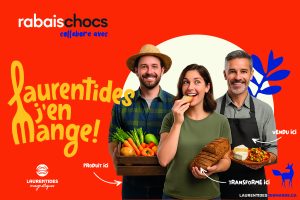 Visuel de la campagne Laurentides j'en mange 2025